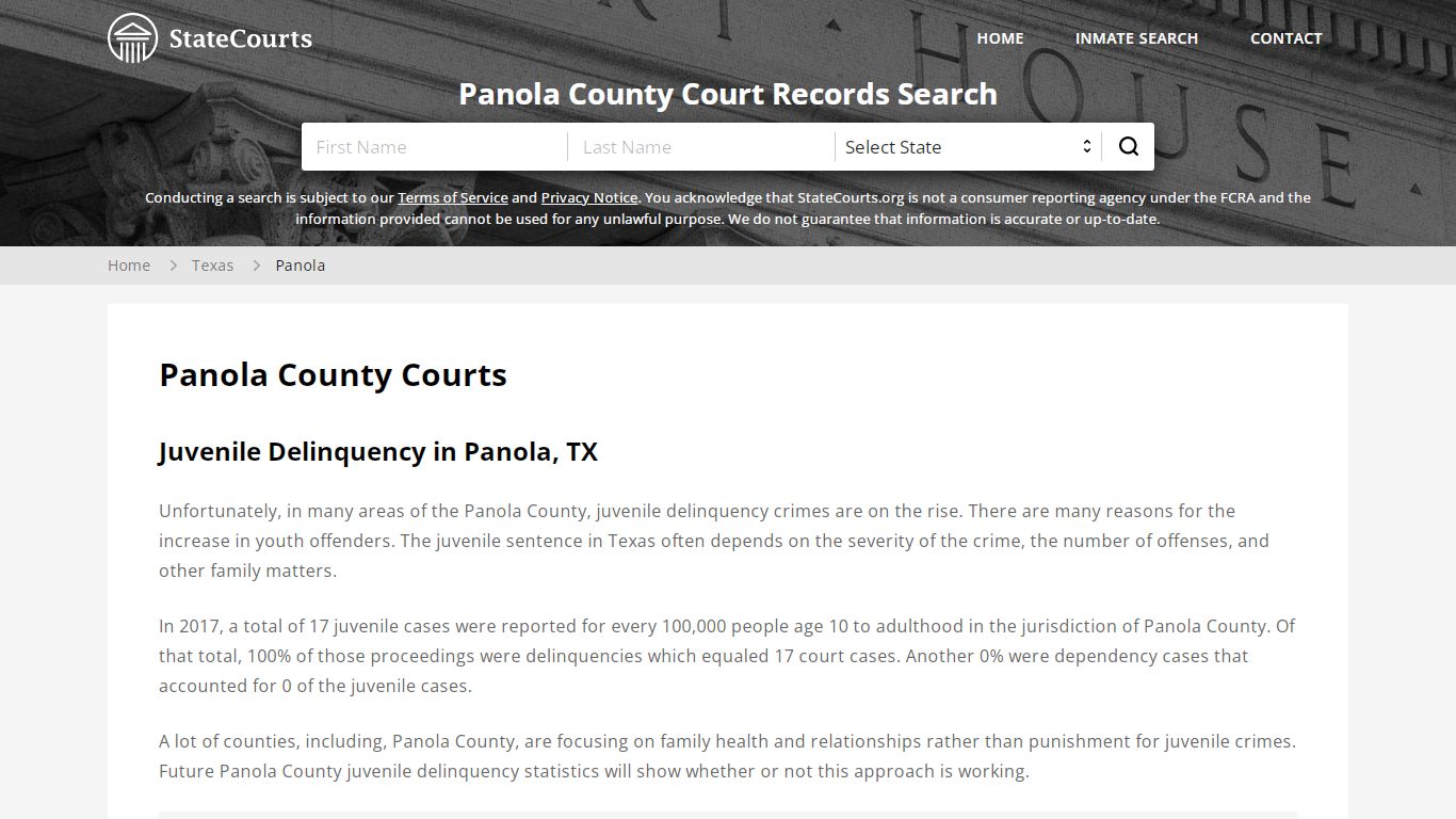 Panola County, TX Courts - Records & Cases - StateCourts