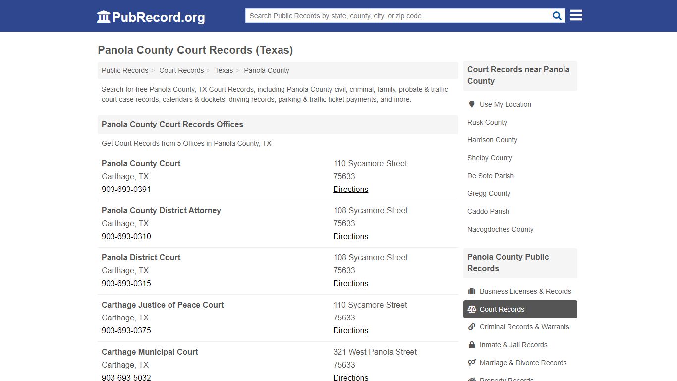 Free Panola County Court Records (Texas Court Records)